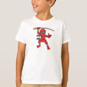  Red Ninja-ontwerp T-shirt (Voorkant)