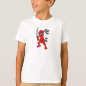 Red Ninja-ontwerp T-shirt (Voorkant)