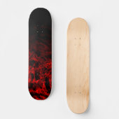 Red Nite black gradient polygon swirl personalize Persoonlijk Skateboard (Voorkant)