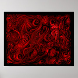 Red No. 5 Oil on Linen by Toby Mikle 2015 Poster