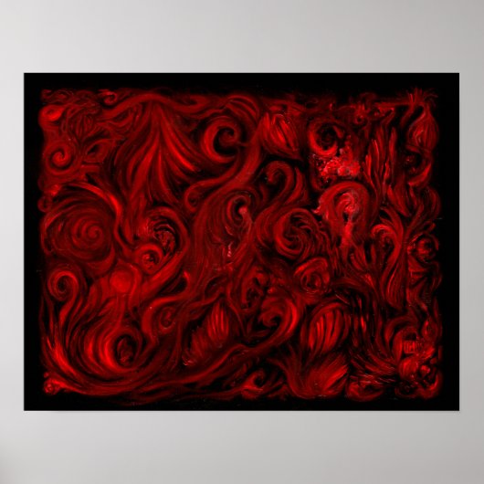 Red No. 5 Oil on Linen by Toby Mikle 2015 Poster (Voorkant)