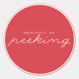 Red No Peking Kerst sticker