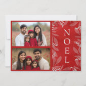 Red Noel 2 foto Feestdagenkaart (Voorkant)