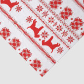 Red Nordic Airedale Terrier Dog Christmas Tissuepapier (Detail)
