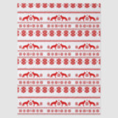 Red Nordic German Shepherd Dog Christmas Tissuepapier (Voorkant)