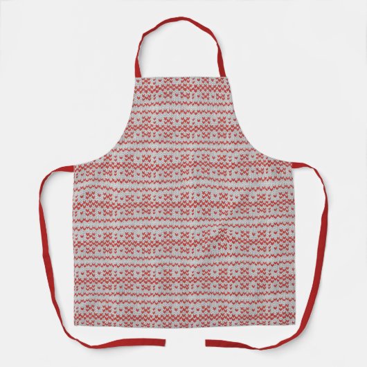 RED NORDIC KNIT All-Over-Print Schort (Voorkant)