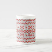RED NORDIC KNIT Bone China Mok (Voorkant)