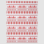Red Nordic Rodeo Cowboy Christmas Tissuepapier (Voorkant)