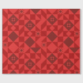Red Nordic Star Christmas Bright Cadeaupapier (Vlak)