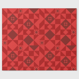 Red Nordic Star Christmas Bright Cadeaupapier