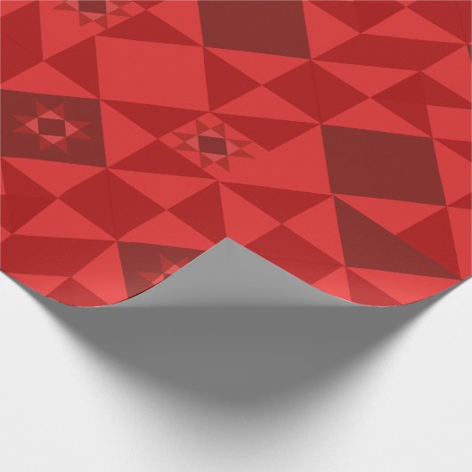 Red Nordic Star Christmas Bright Cadeaupapier (Hoek)