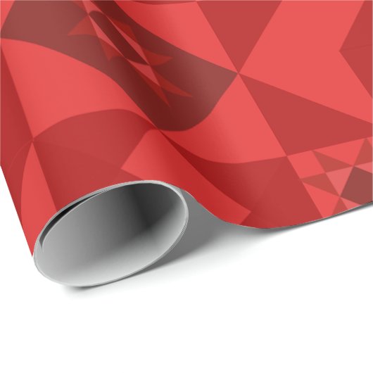 Red Nordic Star Christmas Bright Cadeaupapier (Rol Hoek)