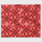 Red Nordic Star Christmas Bright Cadeaupapier (Vlak)
