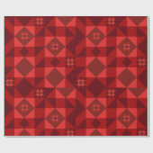 Red Nordic Star Christmas Bright Cadeaupapier (Vlak)