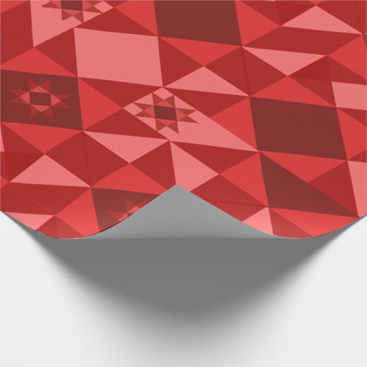 Red Nordic Star Christmas Bright Cadeaupapier (Hoek)