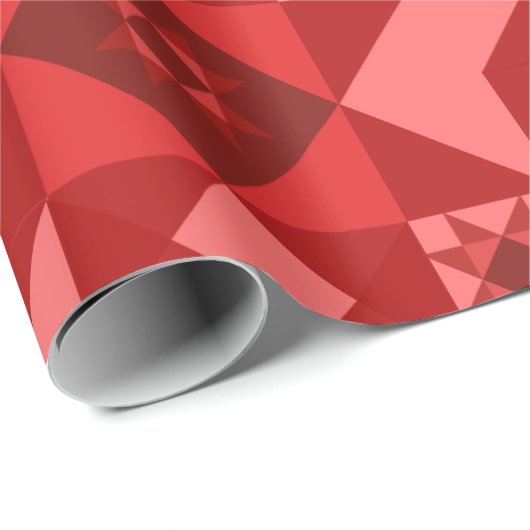 Red Nordic Star Christmas Bright Cadeaupapier (Rol Hoek)