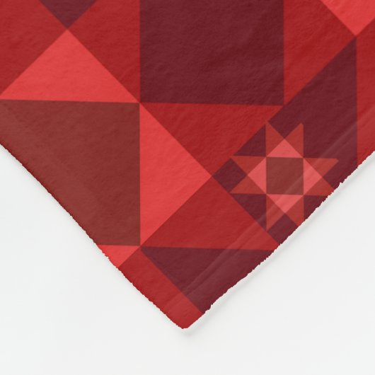 Red Nordic Star Christmas Bright Fleece Deken (Hoek)