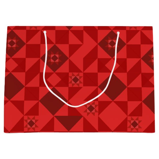 Red Nordic Star Christmas Bright Groot Cadeauzakje (Voorkant)