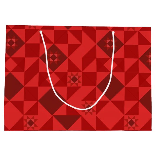 Red Nordic Star Christmas Bright Groot Cadeauzakje (Achterkant)