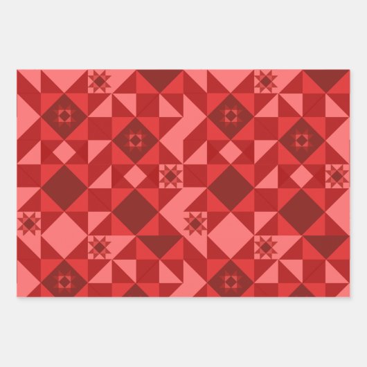 Red Nordic Star Christmas Bright Inpakpapier Vel (Voorkant 3)