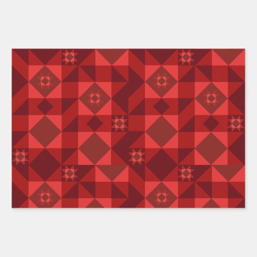 Red Nordic Star Christmas Bright Inpakpapier Vel (Voorkant 2)