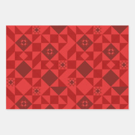 Red Nordic Star Christmas Bright Inpakpapier Vel