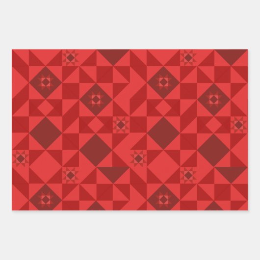 Red Nordic Star Christmas Bright Inpakpapier Vel (Voorkant)