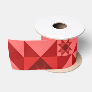 Red Nordic Star Christmas Bright Satijnen Lint