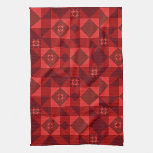 Red Nordic Star Christmas Bright Theedoek (Verticaal)