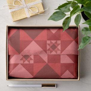 Red Nordic Star Christmas Bright Tissuepapier