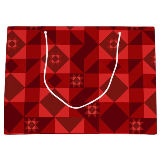 Red Nordic Star Christmas Groot Cadeauzakje (Voorkant)