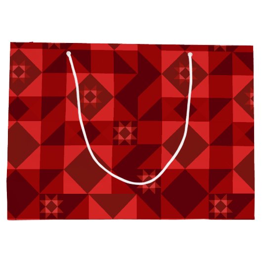 Red Nordic Star Christmas Groot Cadeauzakje (Achterkant)