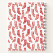 Red Nordic Stockings Custom Kerstrecept Notitieboek (Achterkant)