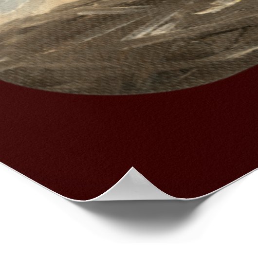 Red Norwich Cropper Pigeon Poster (Hoek)