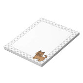 Red Norwich Terrier Cute Cartoon Dog Notitieblok (Linkerzijde)
