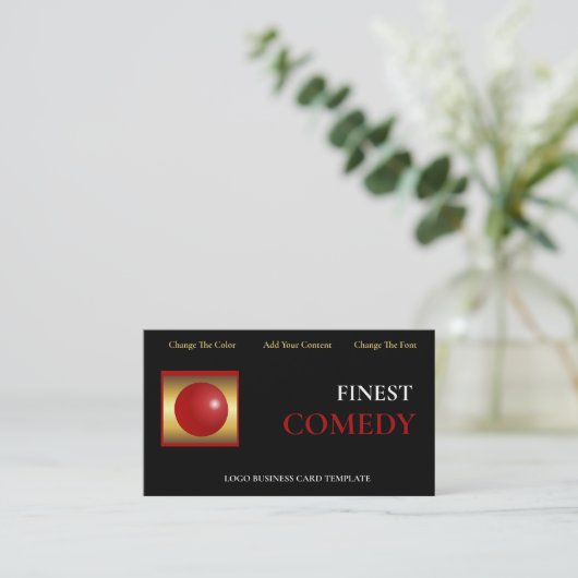 Red Nose Clown Visitekaartje (Staand voorkant)