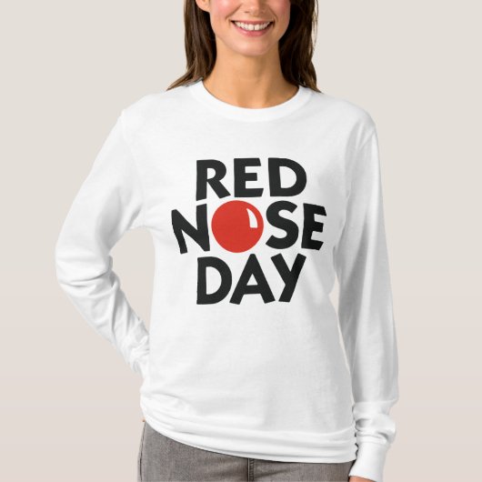"Red Nose Day" Vrouwendag T-shirt (Voorkant)
