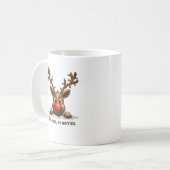 🦌 Red Nose, Full Cup – Holiday Mug Magic ☕✨ Koffiemok (Voorkant links)