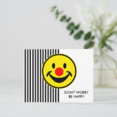 Red Nose - geel + uw ideeën Briefkaart (Staand voorkant)