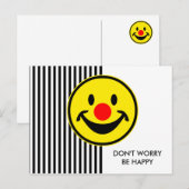 Red Nose - geel + uw ideeën Briefkaart (Voorkant / Achterkant)