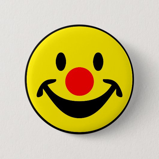 Red Nose - geel + uw ideeën Ronde Button 5,7 Cm (Voorkant)