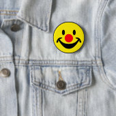 Red Nose - geel + uw ideeën Ronde Button 5,7 Cm (In situ)