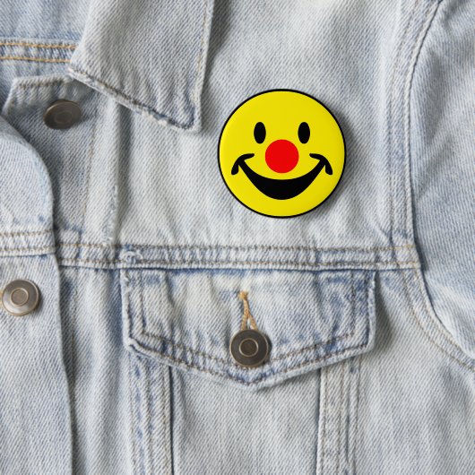 Red Nose - geel + uw ideeën Ronde Button 5,7 Cm (In situ)