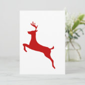 Red Nose Reindeer Christmas Folded Greeting Card Kaart (Staand voorkant)