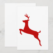 Red Nose Reindeer Christmas Folded Greeting Card Kaart (Voorkant / Achterkant)