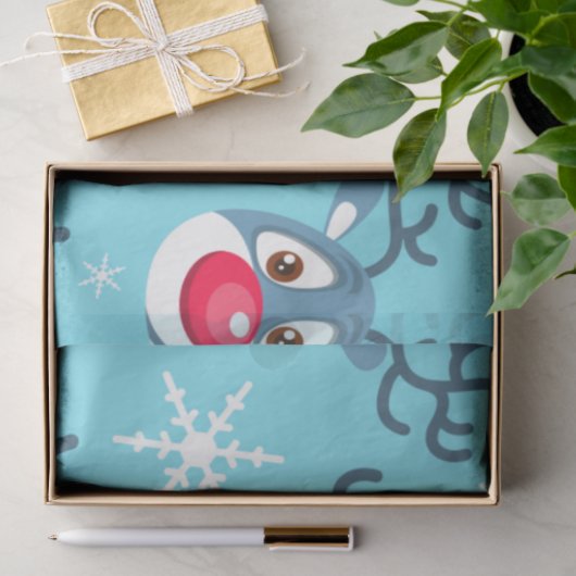 Red Nose Reindeer Holiday | Rendierweefselpapier Tissuepapier (Geschenk)