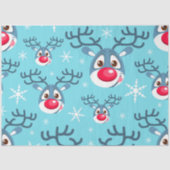 Red Nose Reindeer Holiday | Rendierweefselpapier Tissuepapier (Voorkant)