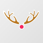Red Nose Reindeer  Raamsticker (Vel)