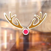 Red Nose Reindeer  Raamsticker (Vel 2)