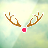 Red Nose Reindeer  Raamsticker (Vel 3)
